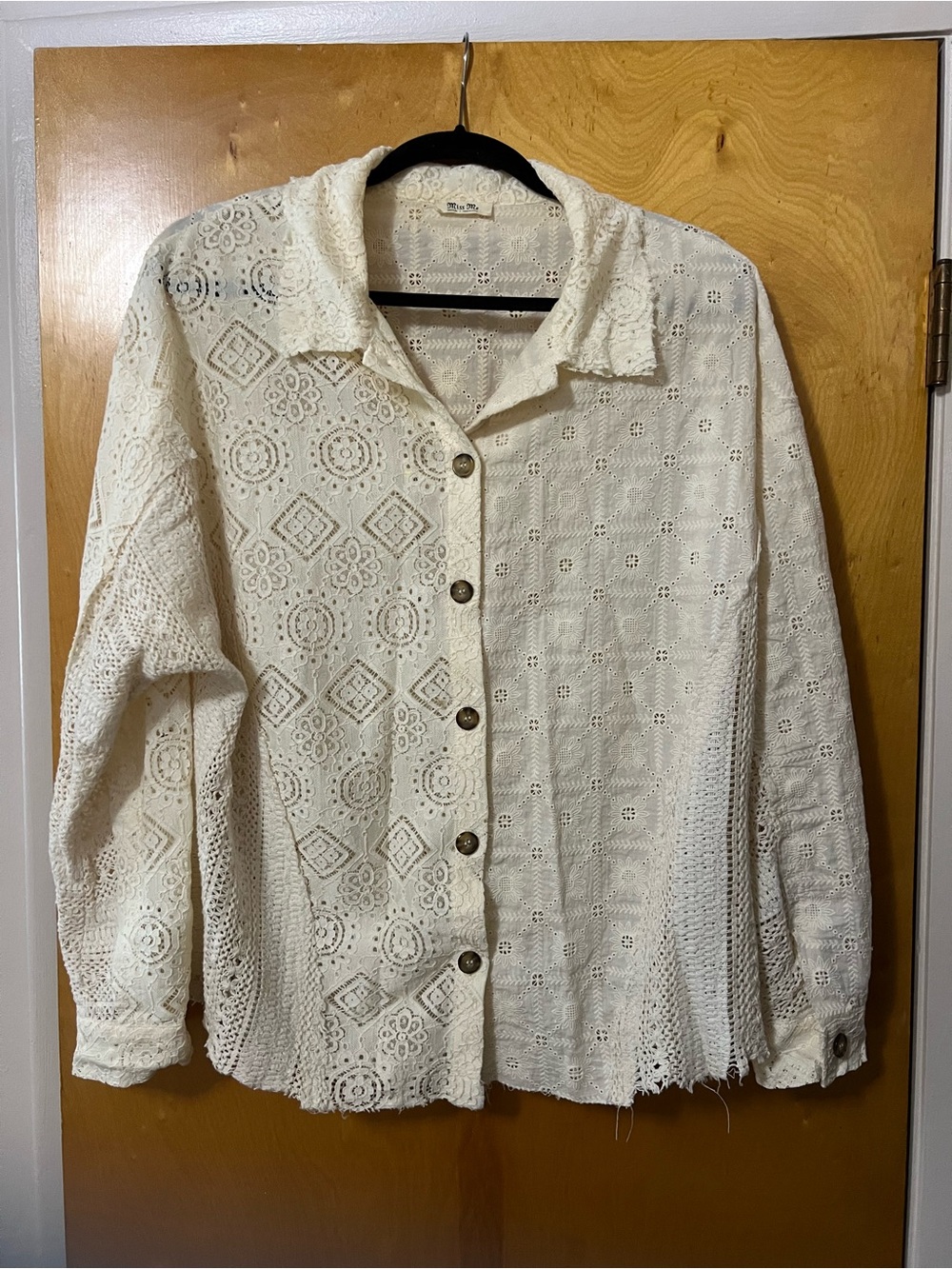 Miss Me Lace Button Down